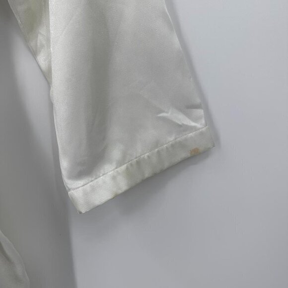 Victoria’s Secret Vintage Robe White Satin Size M/L Medium/Large Gold Label - Picture 10 of 12